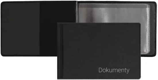 Okładka na dokumenty małe premium czarny