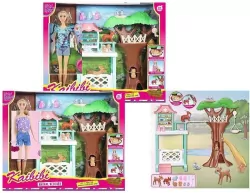 Lalka weterynarz ze zwierzętami 29cm