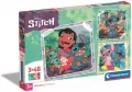 Clementoni. Puzzle 3x48. Super Kolor. Stitch - tantis.pl