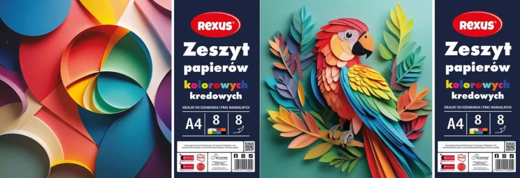 Zeszyt papierów kolor. kredowanych A4/8K - tantis.pl