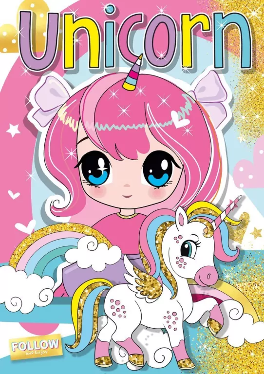 Unicorn - kolorowanka z naklejkami - tantis.pl