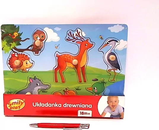 Układanka drewniana z uchwytami. Las - tantis.pl
