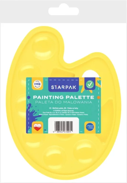 Plastikowa paleta do farb pastel żółty - tantis.pl