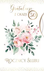 Karnet Rocznica Ślubu wymienne cyfry