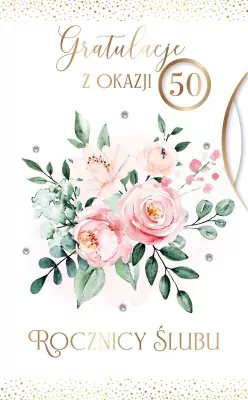 Karnet Rocznica Ślubu wymienne cyfry