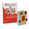 Pakiet: Chcemy poznać Pana Jezusa. Religia 2. Część 1. Podręcznik z ćwiczeniami dla klasy drugiej szkoły podstawowej / Piórnik potrójny z wyposaż. Jumbo Fluffy CapyASTRA - tantis.pl