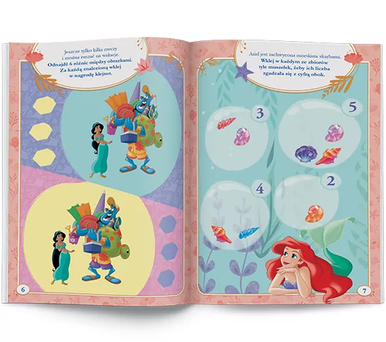 Disney Księżniczka. 100 brokatowych naklejek - tantis.pl