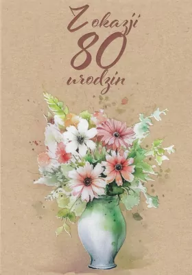 Kartka okolicznościowa Urodziny 80