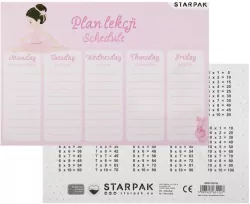 Plan lekcji z tabliczką mnożenia Balerina