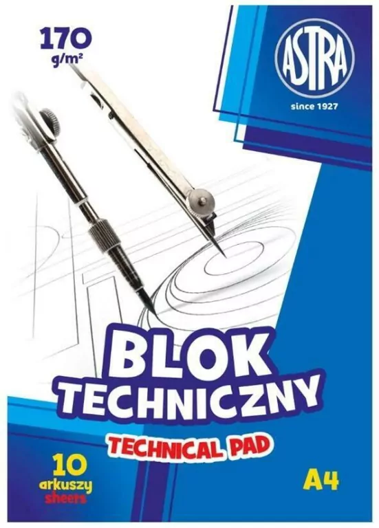 Blok techniczny A4/10K 170g  ASTRA - tantis.pl