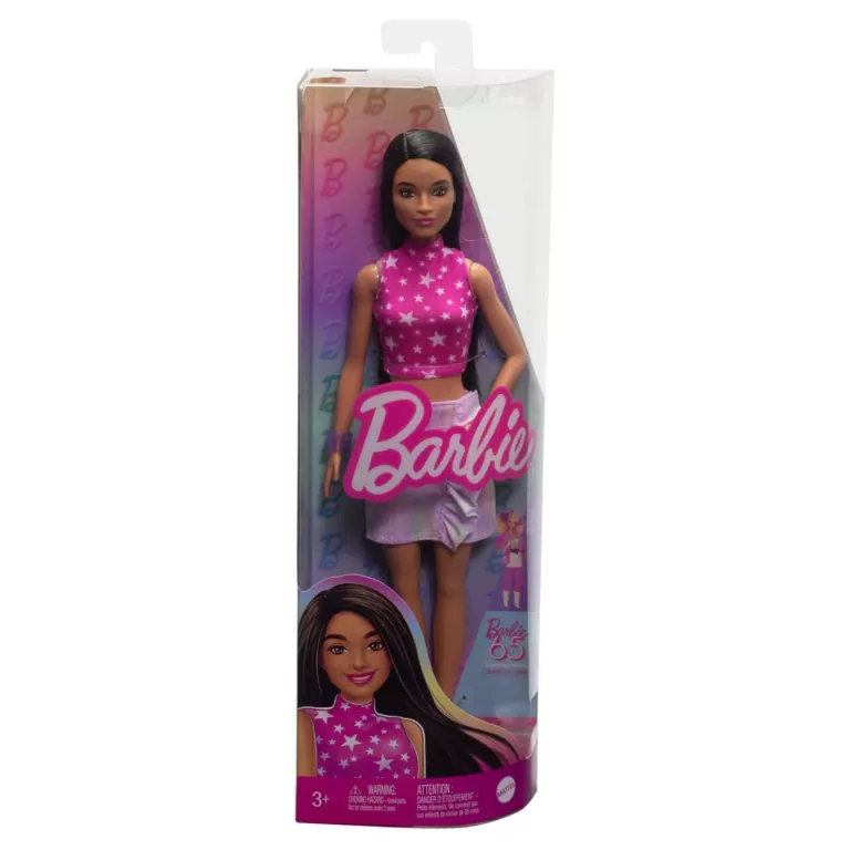 Barbie Fashionistas. Lalka różowa koszulka - tantis.pl