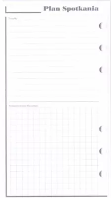 Wkład do organizera ST. Plan spotkań