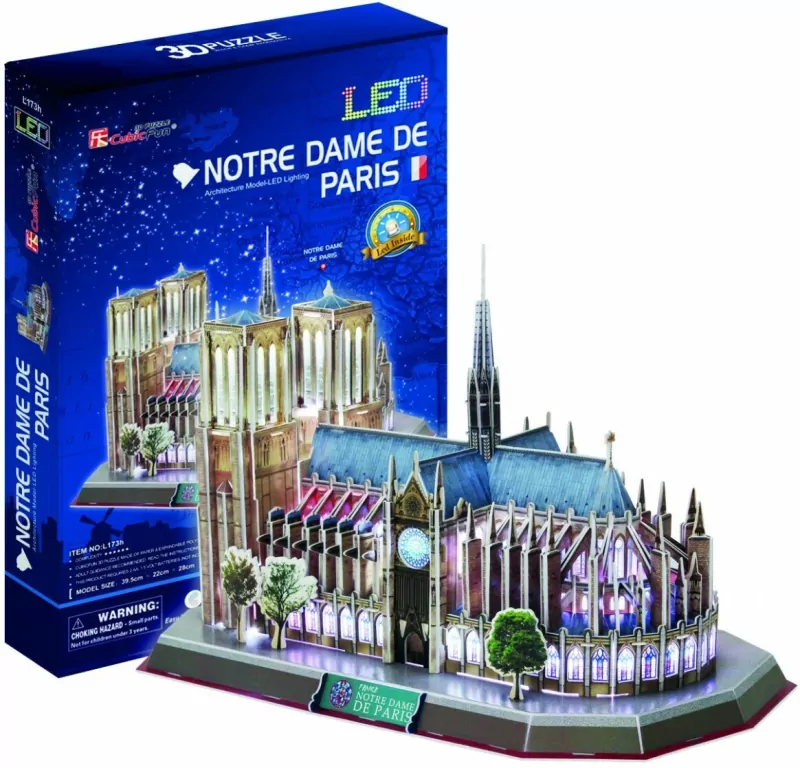 Puzzle 3D LED. Katedra Notre Dame - tantis.pl