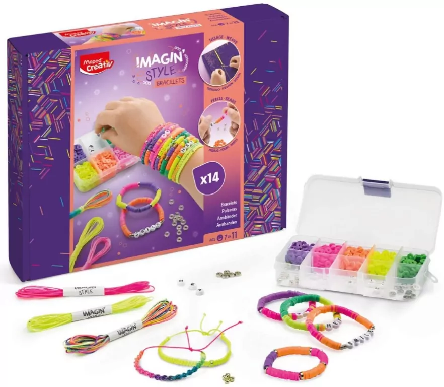 Maped. Creativ, Bransoletki neonowe, 14 sztuk - tantis.pl