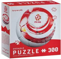 Puzzle okrągłe 300. Piłka reprezentacji Polski. Euro 2024