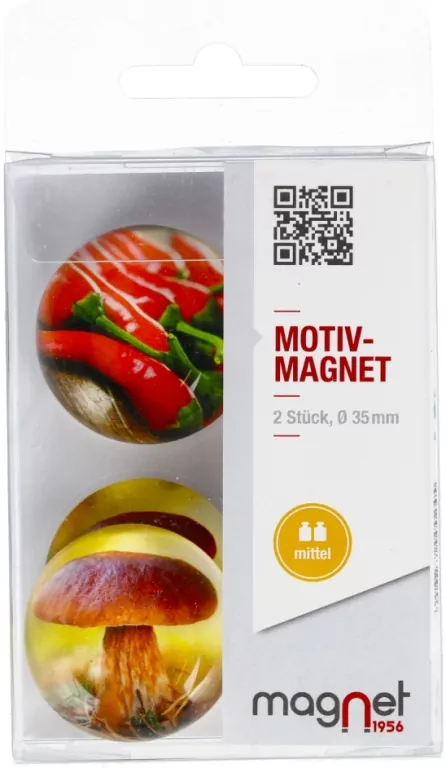 Magnes szklany Papryka/Grzyb Kapsuła 3,5 cm - tantis.pl