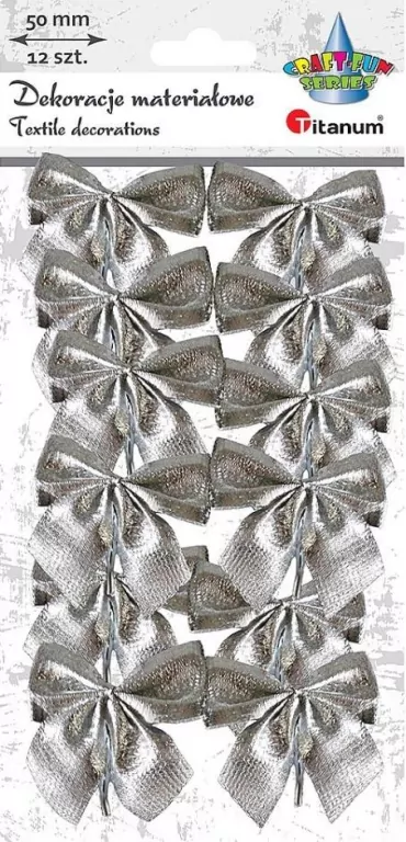 Kokarda materiałowa 50mm. Srebrna - tantis.pl