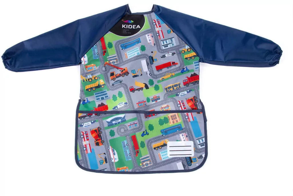 Fartuszek do malowania z rękawami Auta - tantis.pl