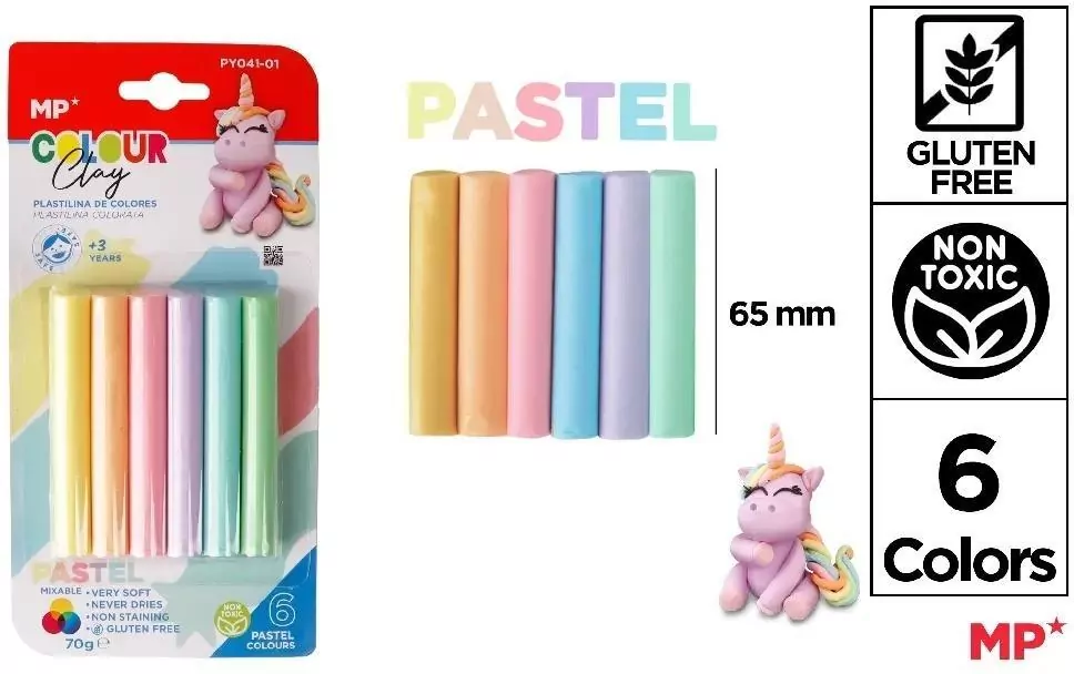 Plastelina 6 kolorów pastel - tantis.pl