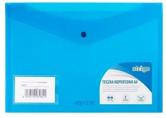 Teczka kopertowa A4 z kieszeniami niebieska - tantis.pl