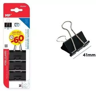 Klipsy biurowe 41mm 3szt - tantis.pl