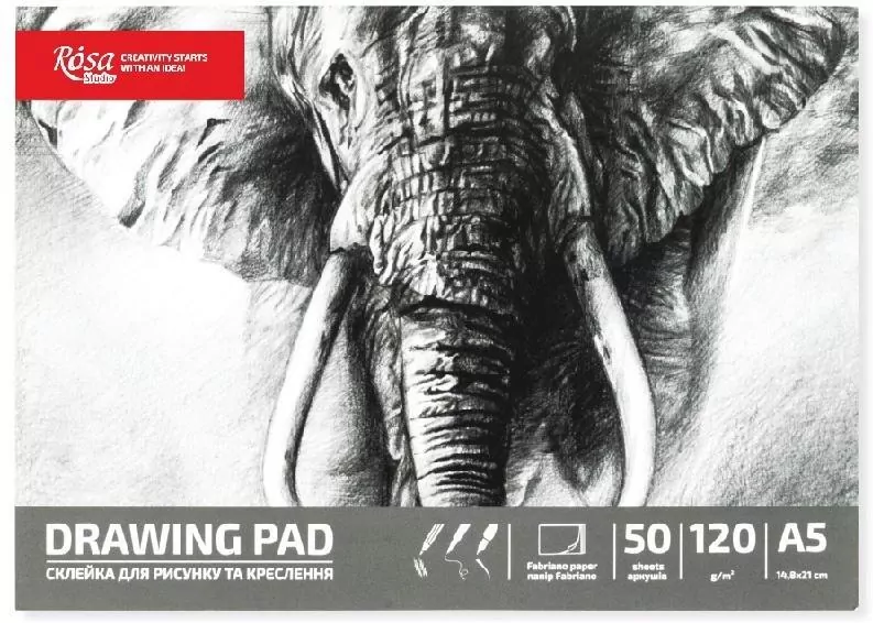 Szkicownik A5/50K 120g Słoń - tantis.pl