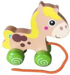 Konik drewniany do ciągnięcia