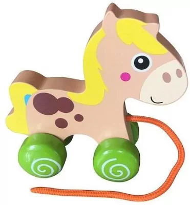 Konik drewniany do ciągnięcia