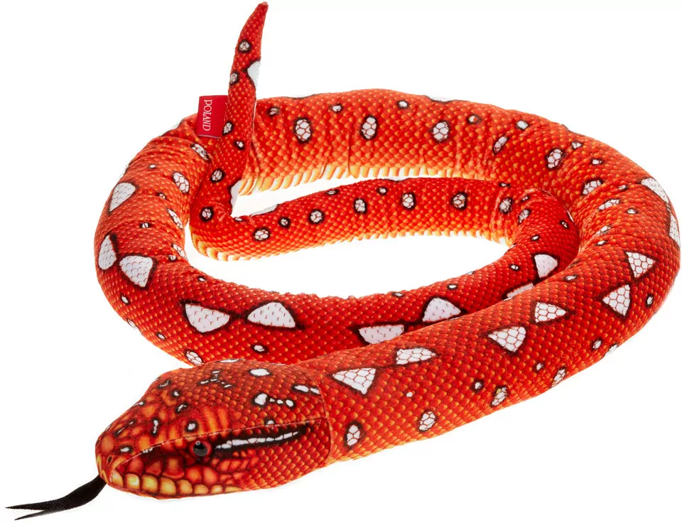 Maskotka Wąż czerwony 180cm - tantis.pl