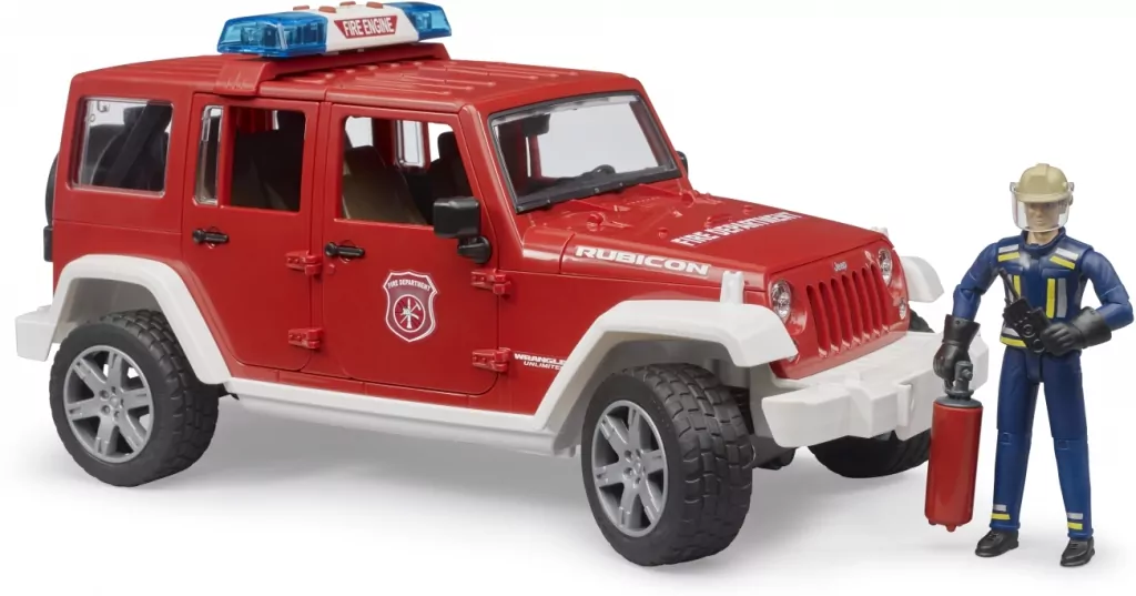 Jeep Wrangler Unlimited Rubicon. Straż Pożarna z figurką - tantis.pl