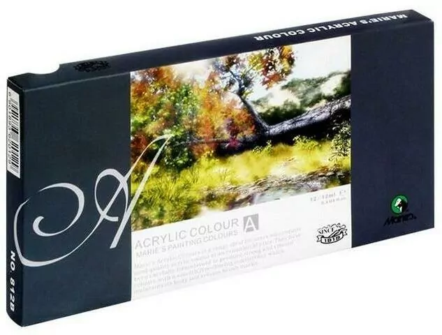 Farby akrylowe, 12ml x 12 sztuk - tantis.pl