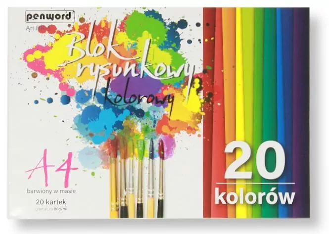 Blok rysunkowy A4 kolorowy 20k - tantis.pl