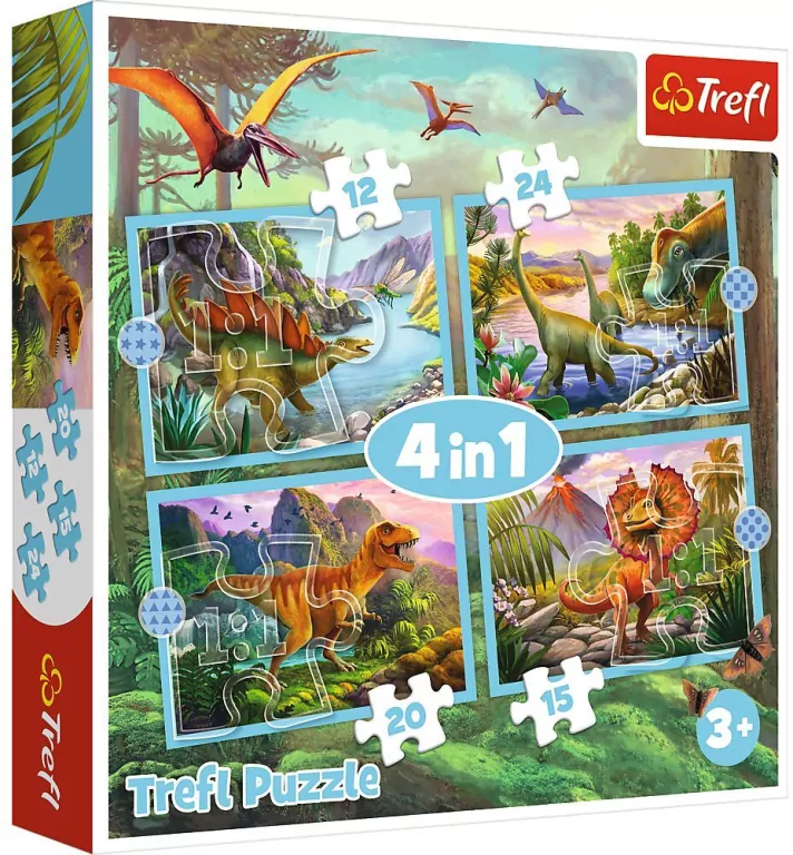 Puzzle 4 w 1 Wyjątkowe dinozaury - tantis.pl