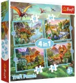 Puzzle 4 w 1 Wyjątkowe dinozaury - tantis.pl