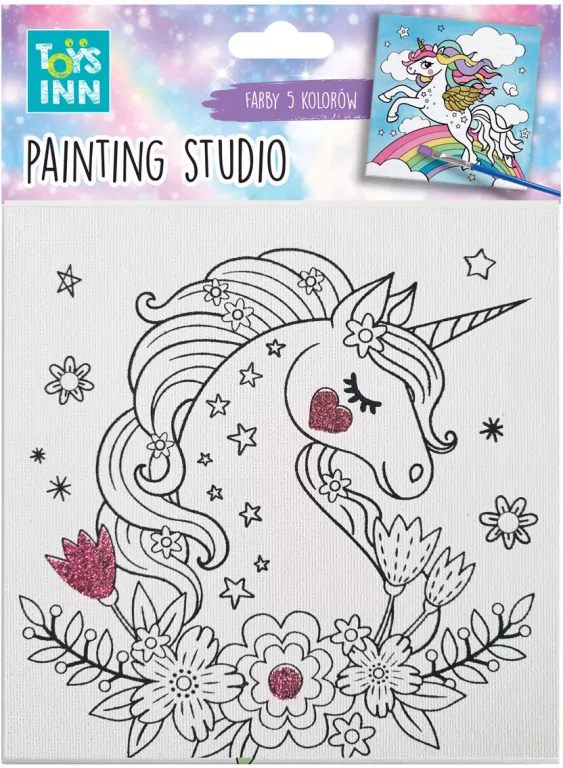 Zestaw do malowania. Canvas Unicorn. Kwiaty - tantis.pl