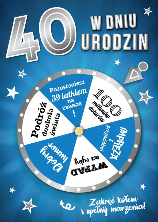 Karnet urodziny 40 B6 z kopertą - tantis.pl