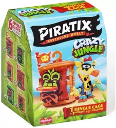 Piratix Crazy Jungle Klatka Kryjówka + Figurka 1szt.mix