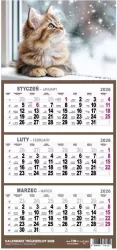 Kalendarz 2026 Trójdzielny Mały MIX