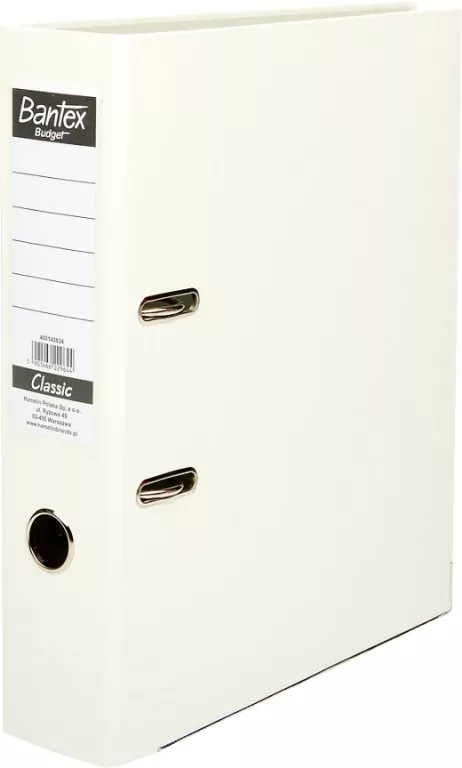 Segregator A4. Bantex. Budget classic 7,5 cm. Biały - tantis.pl