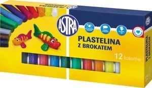Plastelina z brokatem 12 kolorów - tantis.pl