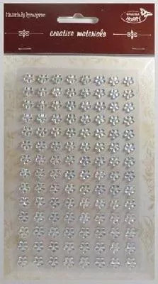 Stiker z kryształkami Kwiaty 8mm - tantis.pl
