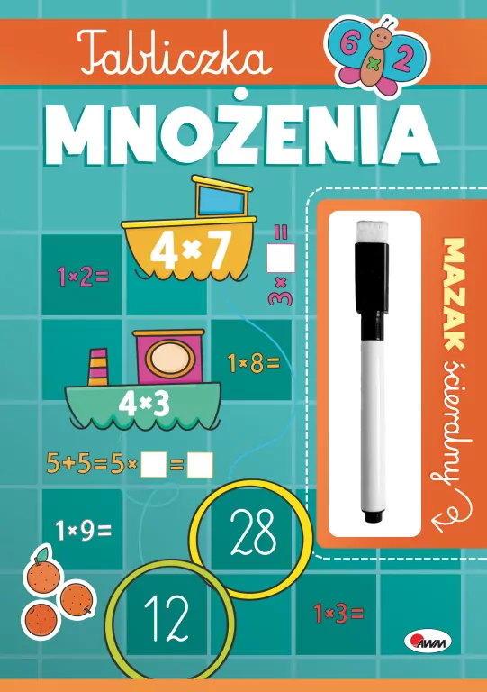 Tabliczka mnożenia. Mazak ścieralny - tantis.pl