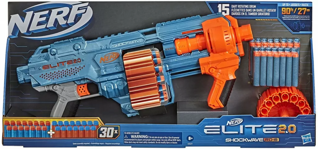 Wyrzutnia Nerf Elite 2.0. Shockwave RD-15 - tantis.pl