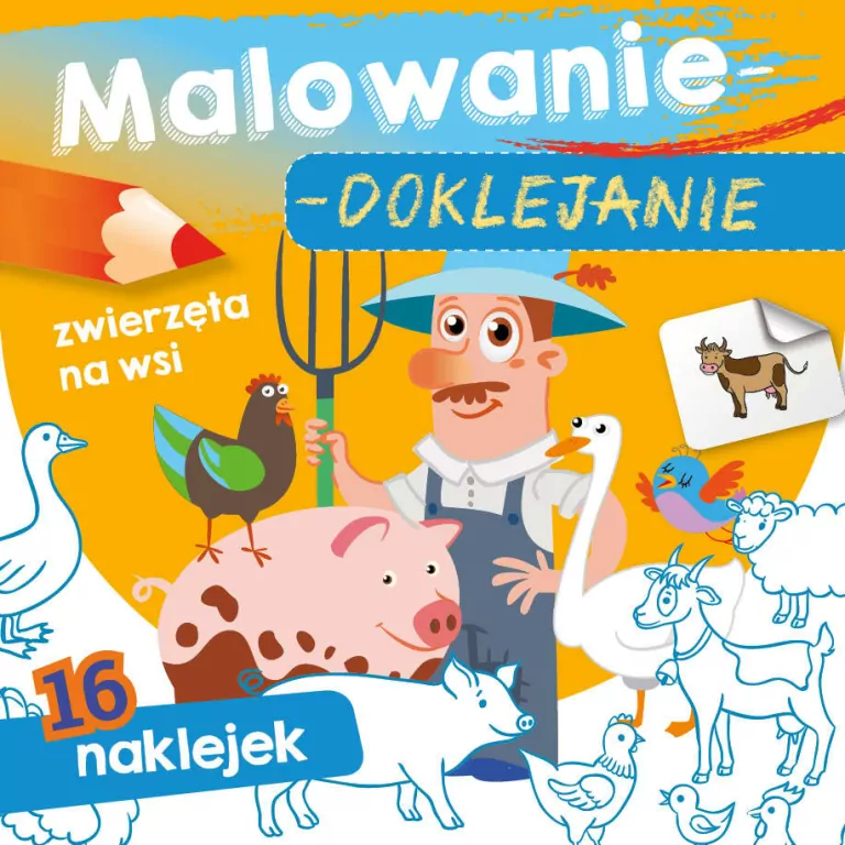 Malowanie-doklejanie. Zwierzęta na wsi - tantis.pl