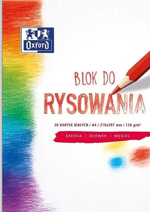 Blok rysunkowy A4/20K 120G biały  OXFORD - tantis.pl