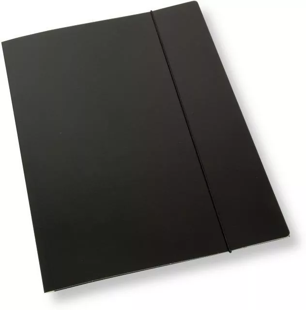 Teczka A4 z gumką lakier czarna 350gsm - tantis.pl