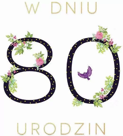 Karnet Swarovski kwadrat: Urodziny 80 - tantis.pl