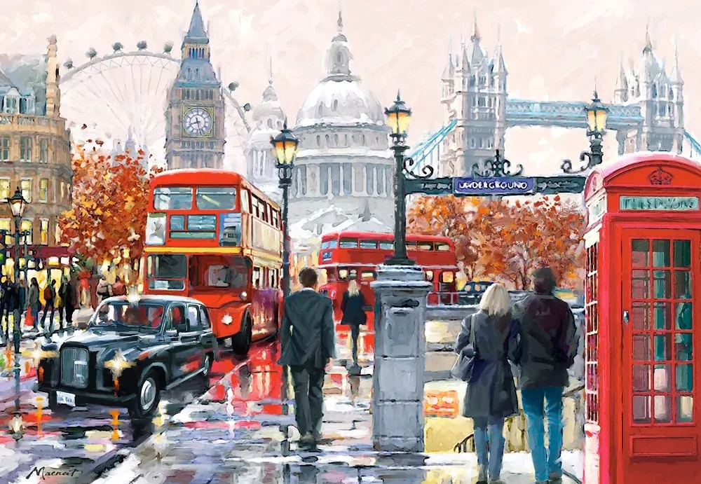 Puzzle 1000. London Collage - tantis.pl