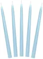 Świeca stożkowa matowa błękitna 24cm (10 szt.) - tantis.pl