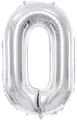 Balon foliowy cyfra 0 86cm srebrny - tantis.pl